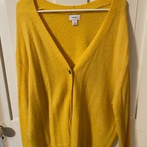 Old Navy buttoned yellow cardigan. Tags removed, but it is brand new!! Size XL